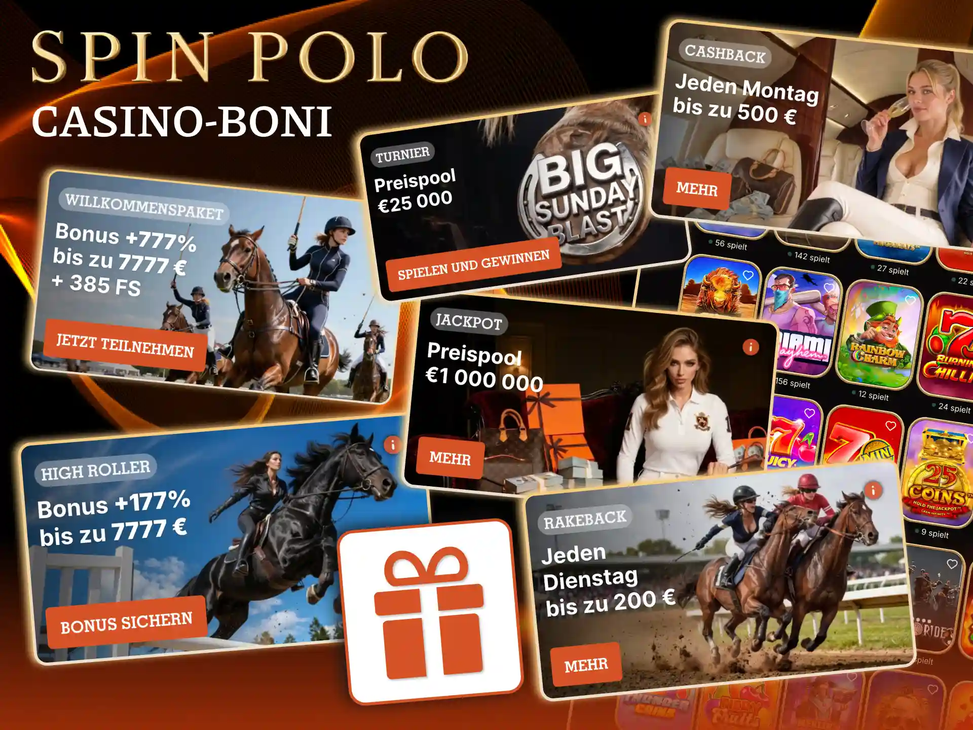 Spinpolo Cashback und Reload Boni für Casino Nutzer.