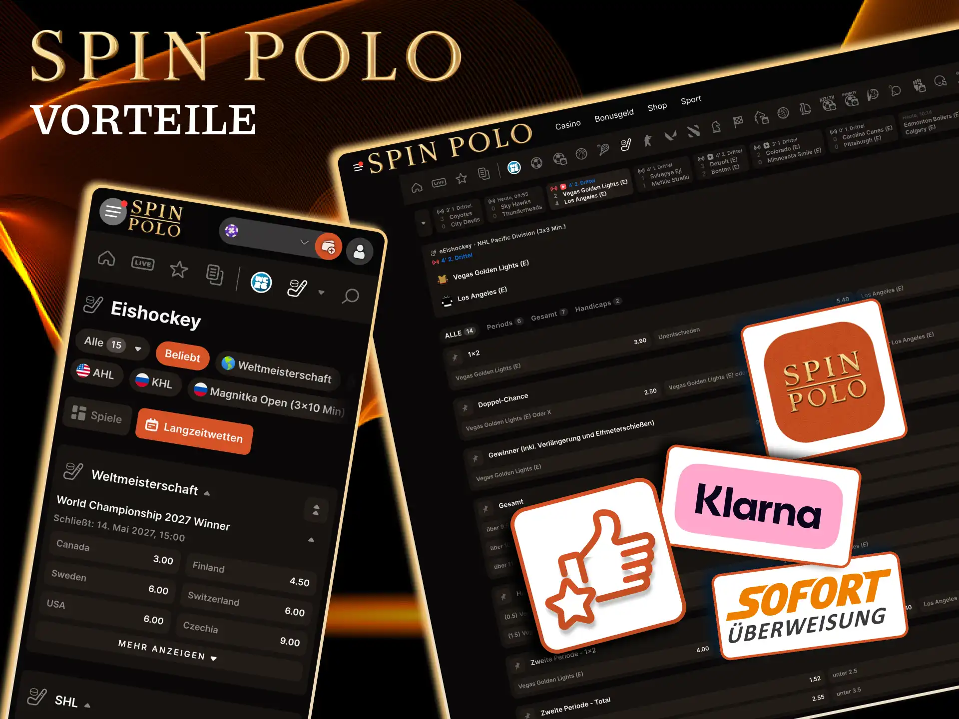 Sicher und mobil Eishockey wetten bei Spinpolo dank Lizenz, App und Limits.