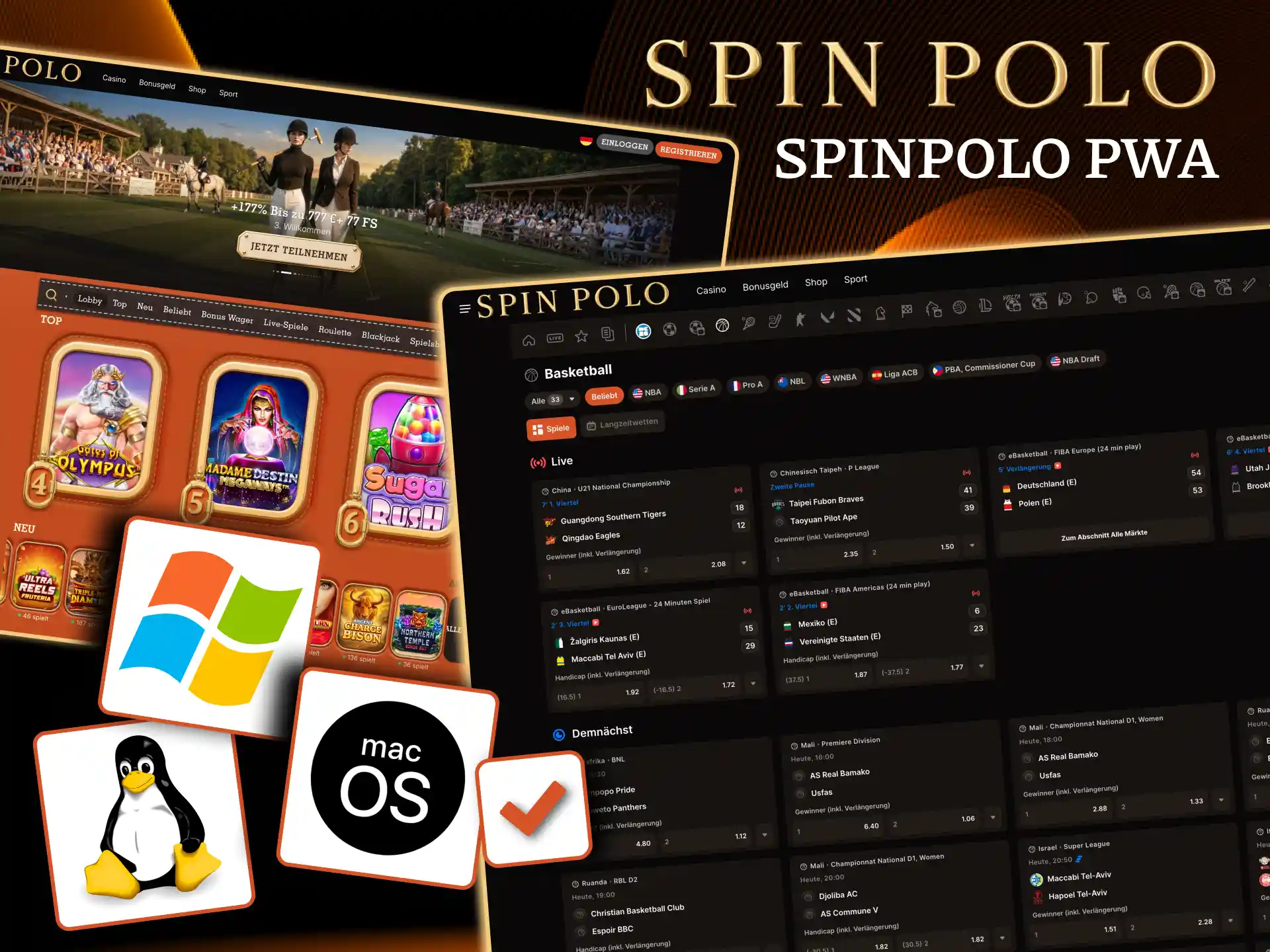 Automatische Aktualisierung der Spinpolo PWA ohne Download.