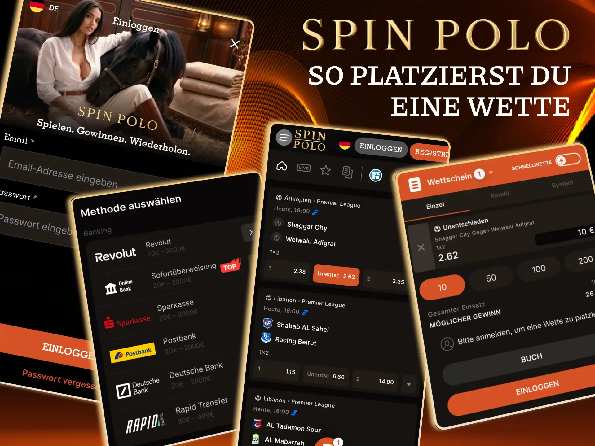 Einsatz im Spinpolo Wettschein eintragen und prüfen.