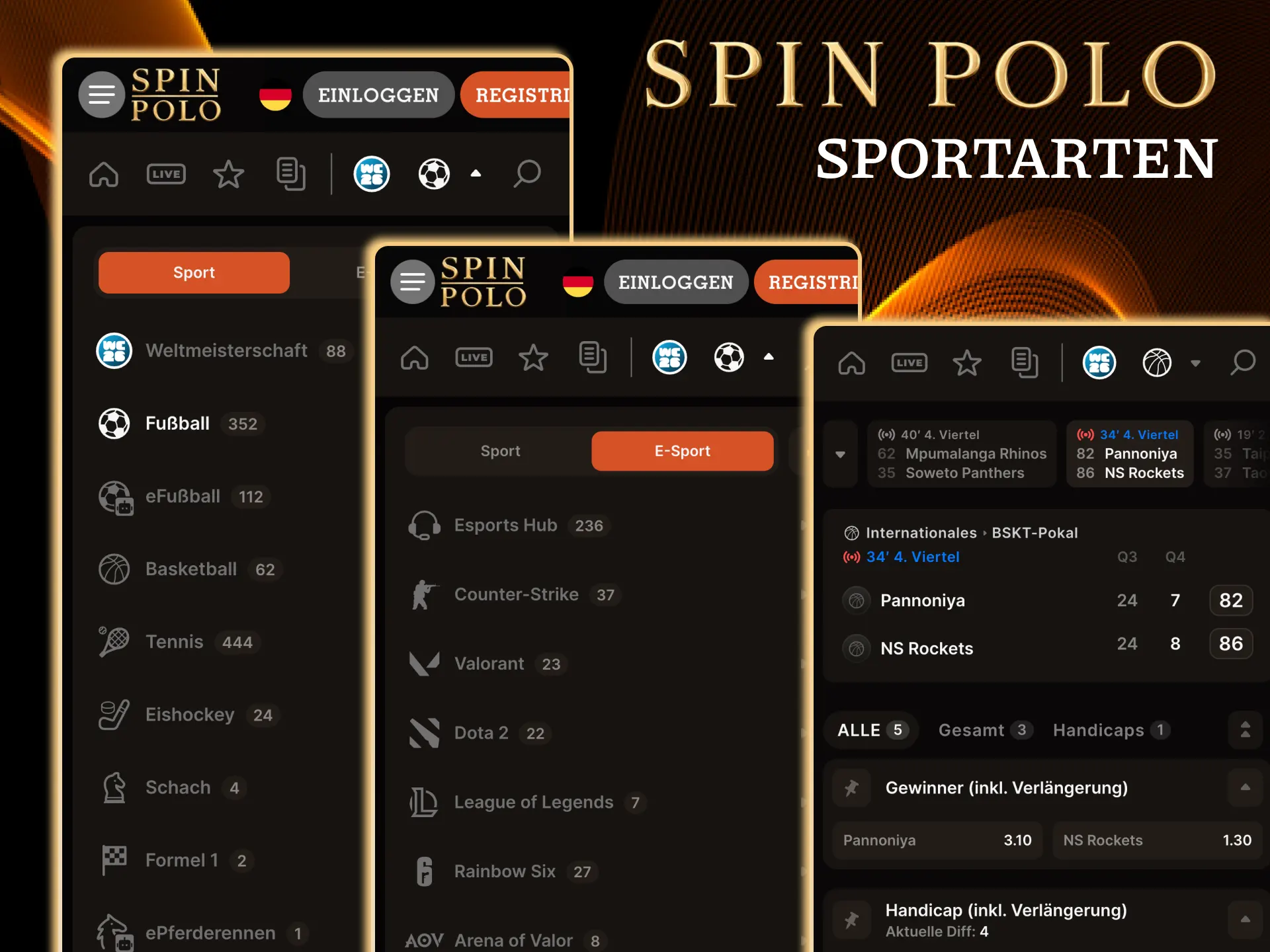 Spinpolo integriert Boxen, Handball, Volleyball und eSports.